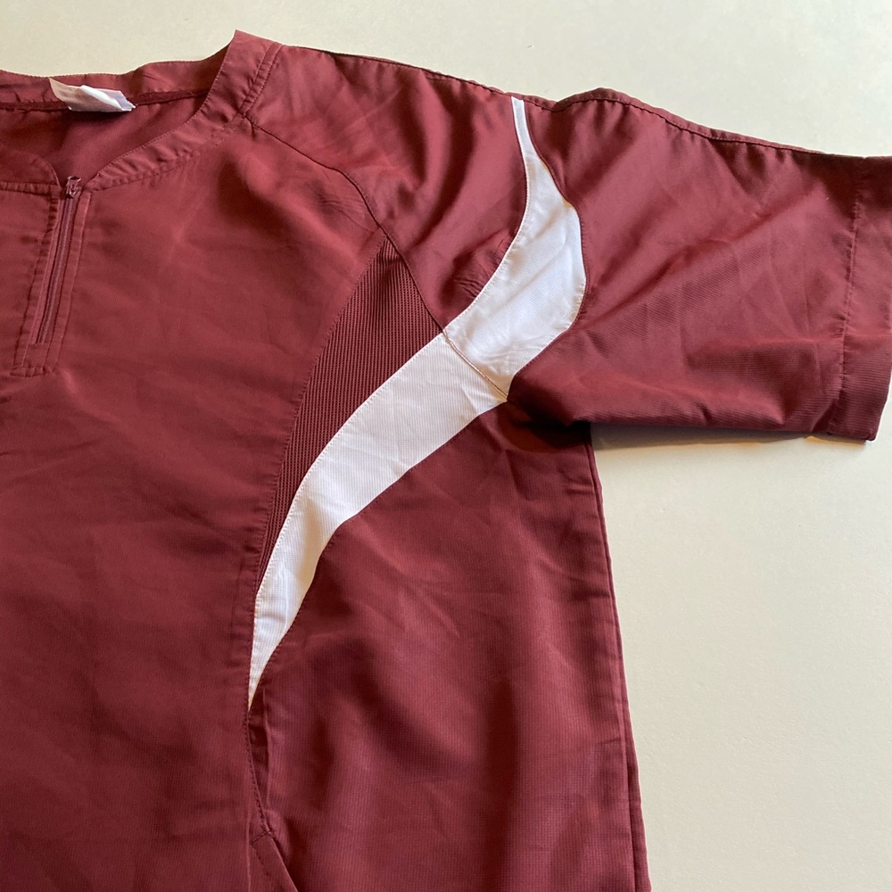 Teamwork Athletic Apparel Cage Jacket XL 46-49. Maroon And White. - Picture 1 of 6